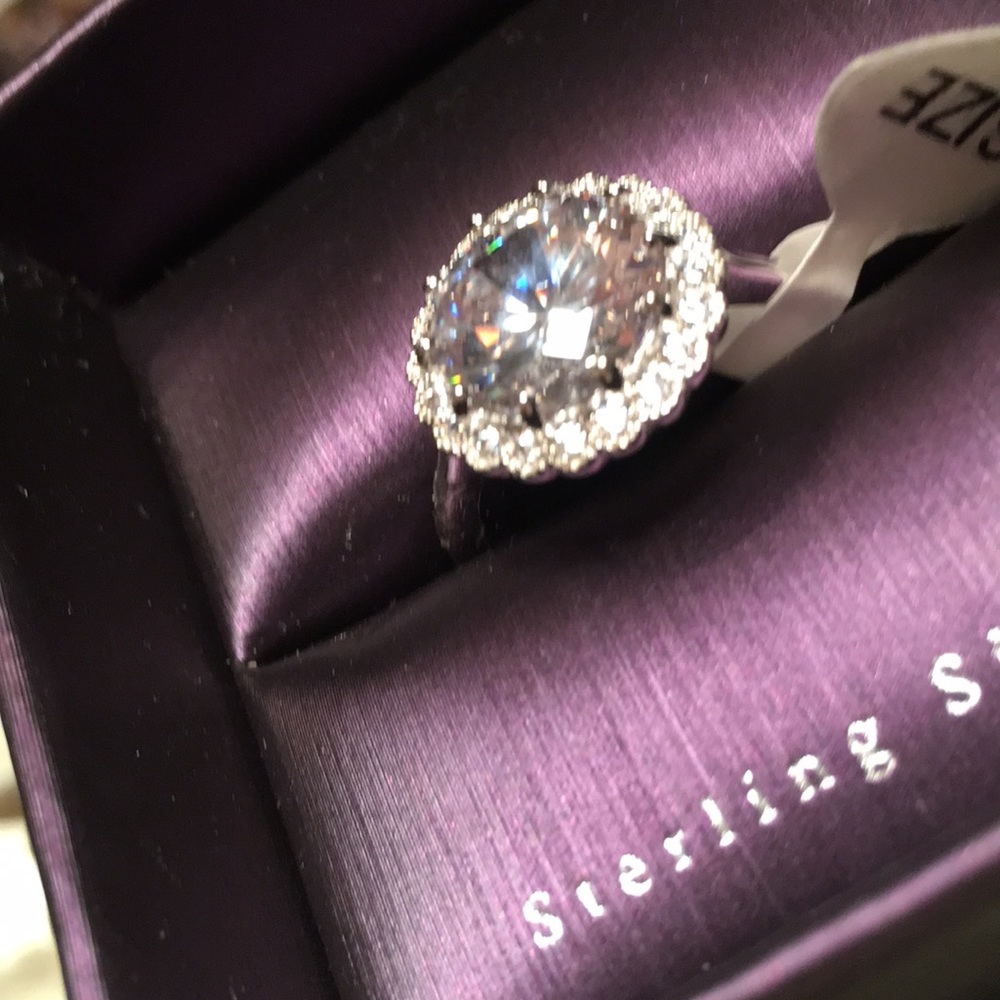 💍🇮🇹Gioielli® Fine Italian Silver CZ Ring Sz 9🇮🇹💍